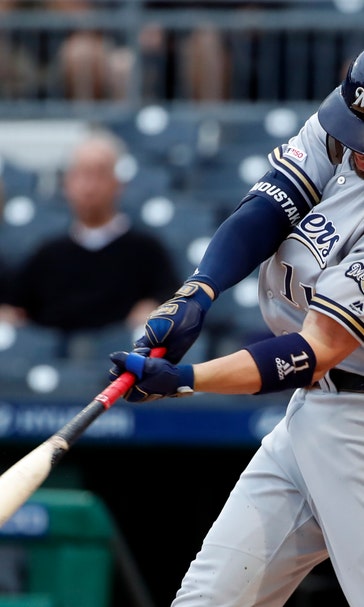 Moustakas goes deep twice, Brewers top Pirates 11-5